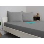 ETE HOMETEX Çift Kişilik Pamuklu Lastikli Çarşaf Takımı 180x200x30cm KOYU GRİ 8696474231831